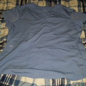 NRG XL Ceil blue scrub top